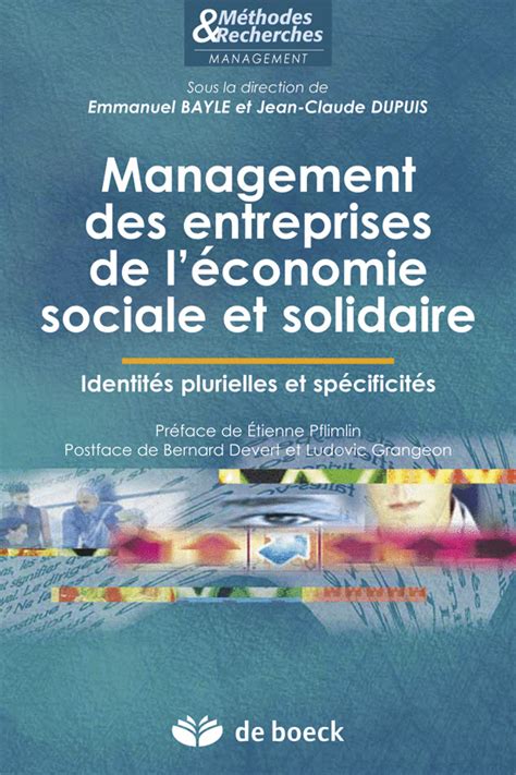 Management des entreprises de l'économie sociale et solidaire : Identités plurielles et spécificités